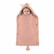 Bnwani Baby Sleep Bag Sack 0-12 Months Newborn Infant Wearable Blanket Baby Savings Lightweight Sleeveless Acrylic Swaddle Sleepsack with Snap Pink